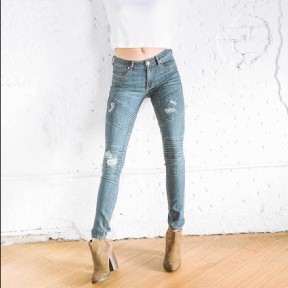 Kendall + Kylie moto skinny jeans